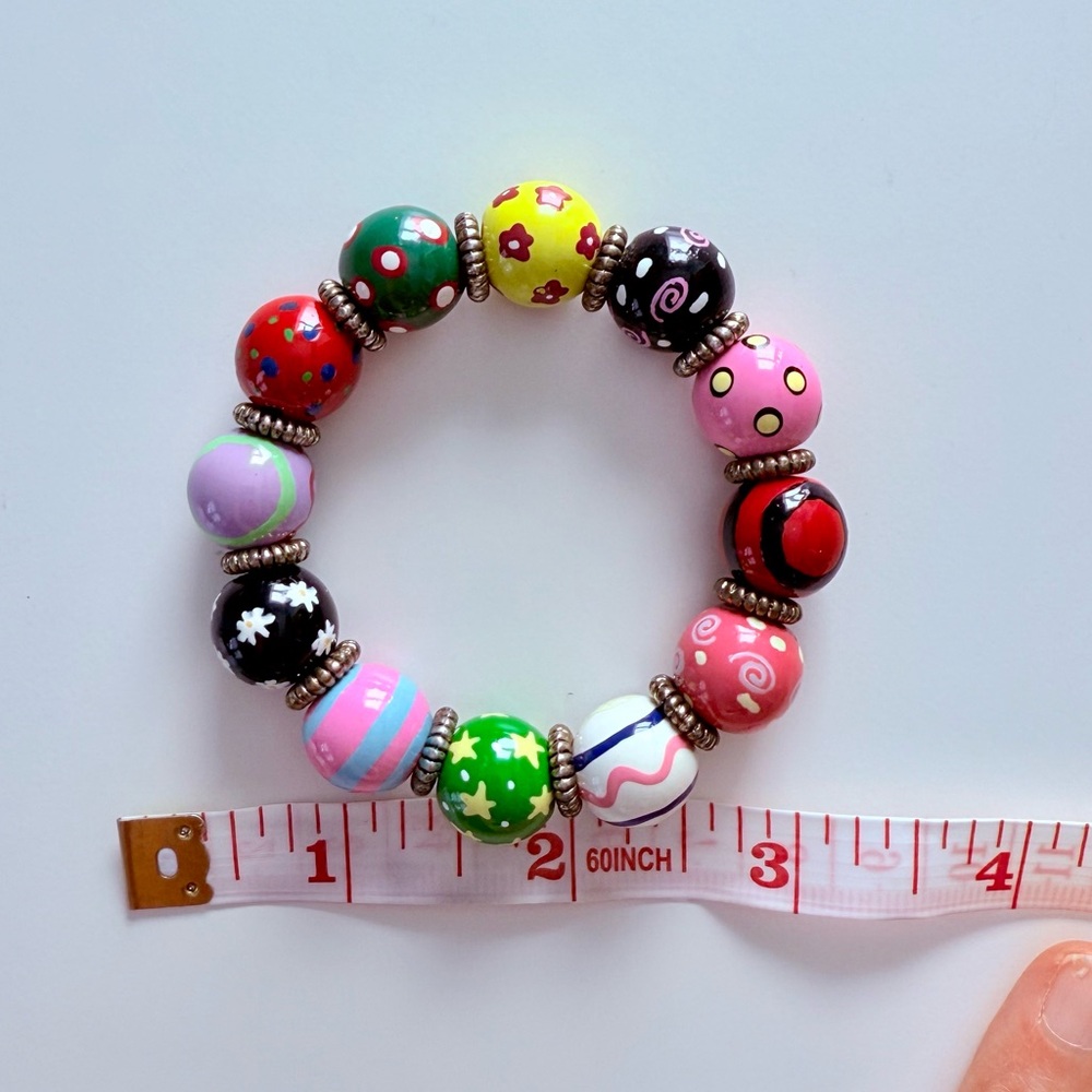 TLC EUC Multi-Color Festive Beaded Bracelet - Picture 2 of 5